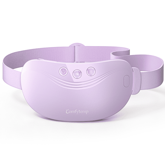 Comfytemp Cordless Menstrual Heating Pad, 3 Heat & Vibration Modes, Soothing Warmth for Period Cramp Relief, Gift Box Set, Purple