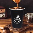 thumbnail image 3 of missunny-50 Pack 12oz Coffee Cups with Lids: Disposable Black Coffee Cup Sturdy to Go Leak-Proof Paper Containers Set for Hot and Cold Beverage, Home, Office, Party, 3 of 5