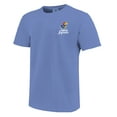 thumbnail image 2 of Youth Royal Kansas Jayhawks Comfort Colors Mascot Overlay T-Shirt, 2 of 3