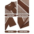 thumbnail image 5 of COOFANDY Men's 2 Pieces Short Set Short Sleeve Vintage Button Down Shirts and Summer Pants Casual Beach Outfits, 5 of 9
