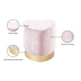 thumbnail image 2 of Meridian Furniture Heart Contemporary Velvet Ottoman/Stool in Pink, 2 of 4