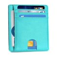 thumbnail image 1 of YOPTOP Slim Minimalist Front Pocket RFID Blocking Leather Wallets For Men And Women,Sea Green, 1 of 7