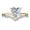 Gold, variant on Rings - Shaped Big Rhinestone Ring for Women Exclusive Full Ring, 5.7 cm, Silver