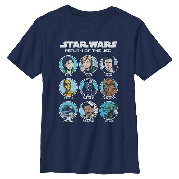 Boys Star Wars Cartoon Portraits T Shirt