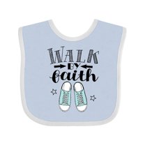 Inktastic Walk by Faith Quote Boys or Girls Baby Bib