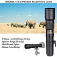 thumbnail image 2 of Canon EOS Rebel T7 DSLR Camera with 18-55mm is II Lens Bundle + Canon EF 75-300mm f/4-5.6 III Lens and 500mm Preset Lens + 32GB Memory + Filters + Monopod + Spider Flex Tripod + Professional Bundle, 2 of 7