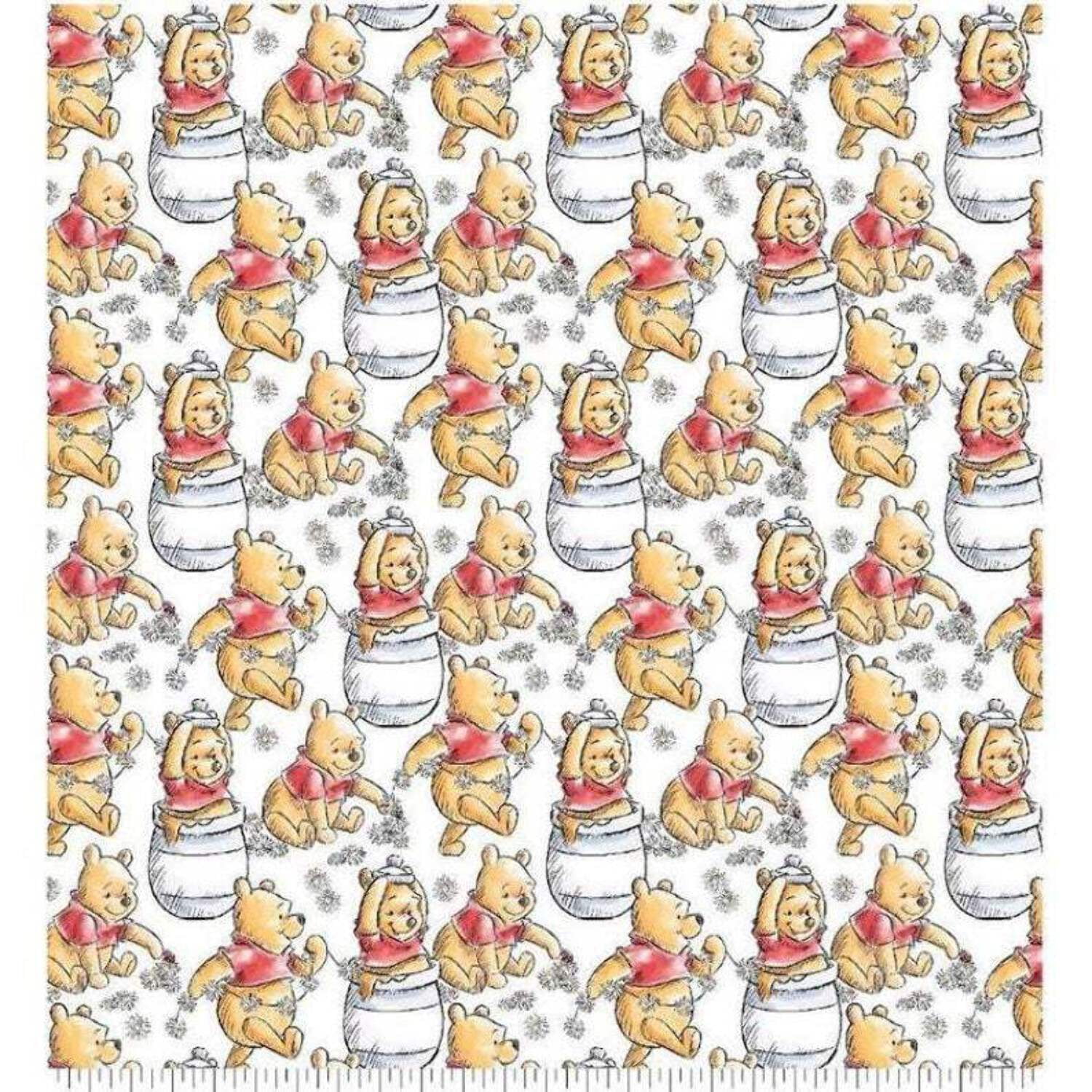 100% Cotton Woven Fabric Disney Winnie the Pooh Halloween Pumpkin 1/4 Yard  9x56