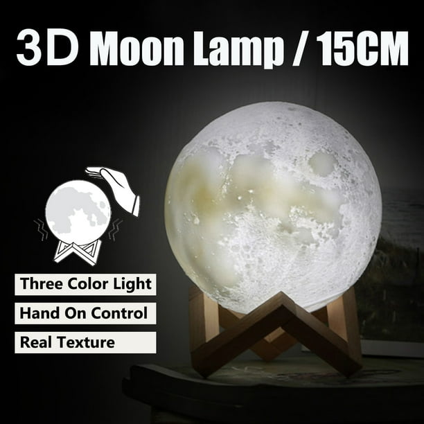 3D Magical Moon Lamp USB LED Night Moonlight Gift Touch Sensor