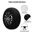 thumbnail image 4 of 17'' Black Retro Fashion Motorcycle Tire Cover, Universal Spare Wheel Covers, Dust-Proof, Water-Proof, Sun-Proof and Corrosion-Proof, 4 of 9