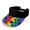 Heart and Rainbow Pattern Design, variant on Flower Sun Visor Cap, Comfort Fit Baseball Cap Polyester Fabric Lightweight Breathable Sun Visor Hat for Hiking