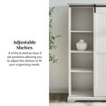 thumbnail image 5 of Walker Edison Modern Farmhouse Sliding Door Vertical Cabinet, White, 5 of 13