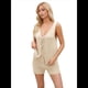 thumbnail image 2 of Conjunto de 2 Piezas de Ropa de Estar Informal de Punto para Mujer, con Escote en V y Lazo Frontal, Chaleco y Pantalones Cortos A Juego, para Playa Albaricoque XL, 2 of 7