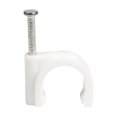 thumbnail image 1 of QualGear 12mm Cable Clips, White, 100-Pack, CC12-W-100-P, 1 of 2