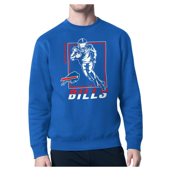 Men's Starter Royal Buffalo Bills Player Grid Pullover Sweatshirt