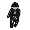 thumbnail image 5 of CLOISE Family Pajamas Halloween Skeleton Onesie Halloween Pjs for Baby 12 Months Hooded Zipper Pajamas Comfy Long Sleeve Holiday Loungewear Funny Halloween Gifts in November Festival Outfits, 5 of 5