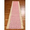 thumbnail image 4 of Casavani Handmade Red Block Printed Cotton Dhurrie Indoor Outdoor Patio Rug Kitchen Mats 4x6 feet, 4 of 6