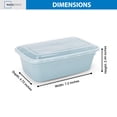 thumbnail image 4 of Mainstays 5-Pack 1-Compartment BPA-Free Plastic Snack Meal Prep Food Storage Containers, 3 Cup, Blue Cameo, 4 of 10