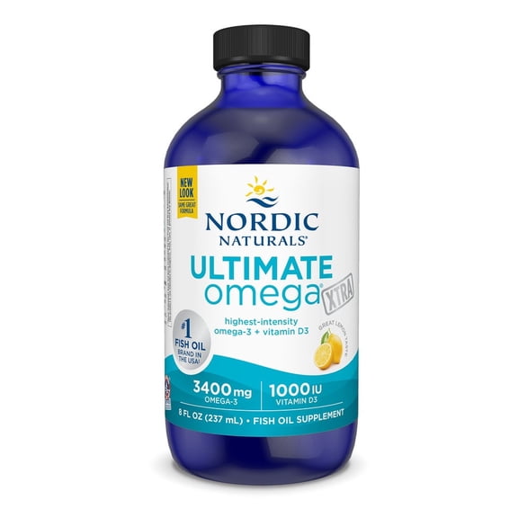 Nordic Naturals Ultimate Omega Xtra Softgels, Lemon, 3400 Mg, 8 Fl Oz