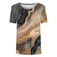 thumbnail image 4 of Yotami Women's Plus Size Graphic T-Shirt Floral Print Crew Neck Tops for Summer Short Sleeve Trendy Casual T-Shirt Khaki XL, 4 of 4