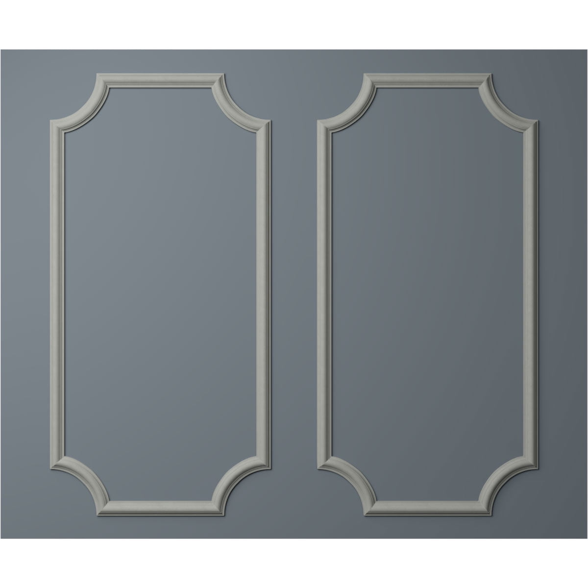 Ekena Millwork 24"W x 48"H Ashford Smooth Panel Moulding Kit (Double Panel)