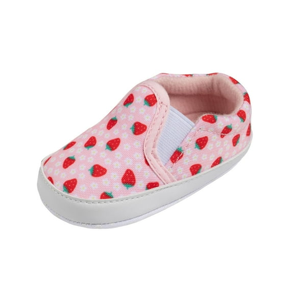 Povozer Baby Boys Girls Canvas Sneaker Toddler Slip On Anti Skid First Walkers Shoes(Pink,6 Toddler)