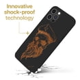 thumbnail image 3 of Case Yard Wooden Case for iPhone-12/12-Pro Soft TPU Silicone cover Slim Fit Shockproof Wood Protective Phone Cover for Girls Boys Men and Women Supports Wireless Charging Sailor Skull Design, 3 of 7