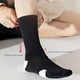 thumbnail image 2 of 4 Pares, Calcetas Deportivas para Basquetbol, Calcetines de Compresión para Hombres Transpirables y Duradero de Algodón Mid Crew, Calcetín para Futbol, Correr, Running, Gym, 4 Pares, 2 of 5