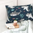 thumbnail image 6 of Disketp Pillow Covers Friendly Smiling Sharks Pattern Throw Pillow Case Cushion Covers,Cushion For Bedroom,Couch,Home-14"X20", 6 of 9