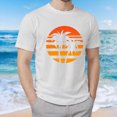 thumbnail image 2 of kpoplk Mens Short Sleeve T-Shirts Crew Neck Casual Shirt Loose Fit Summer Beach Palm Tree Vintage Hawaiian Tees Size XL,White, 2 of 5