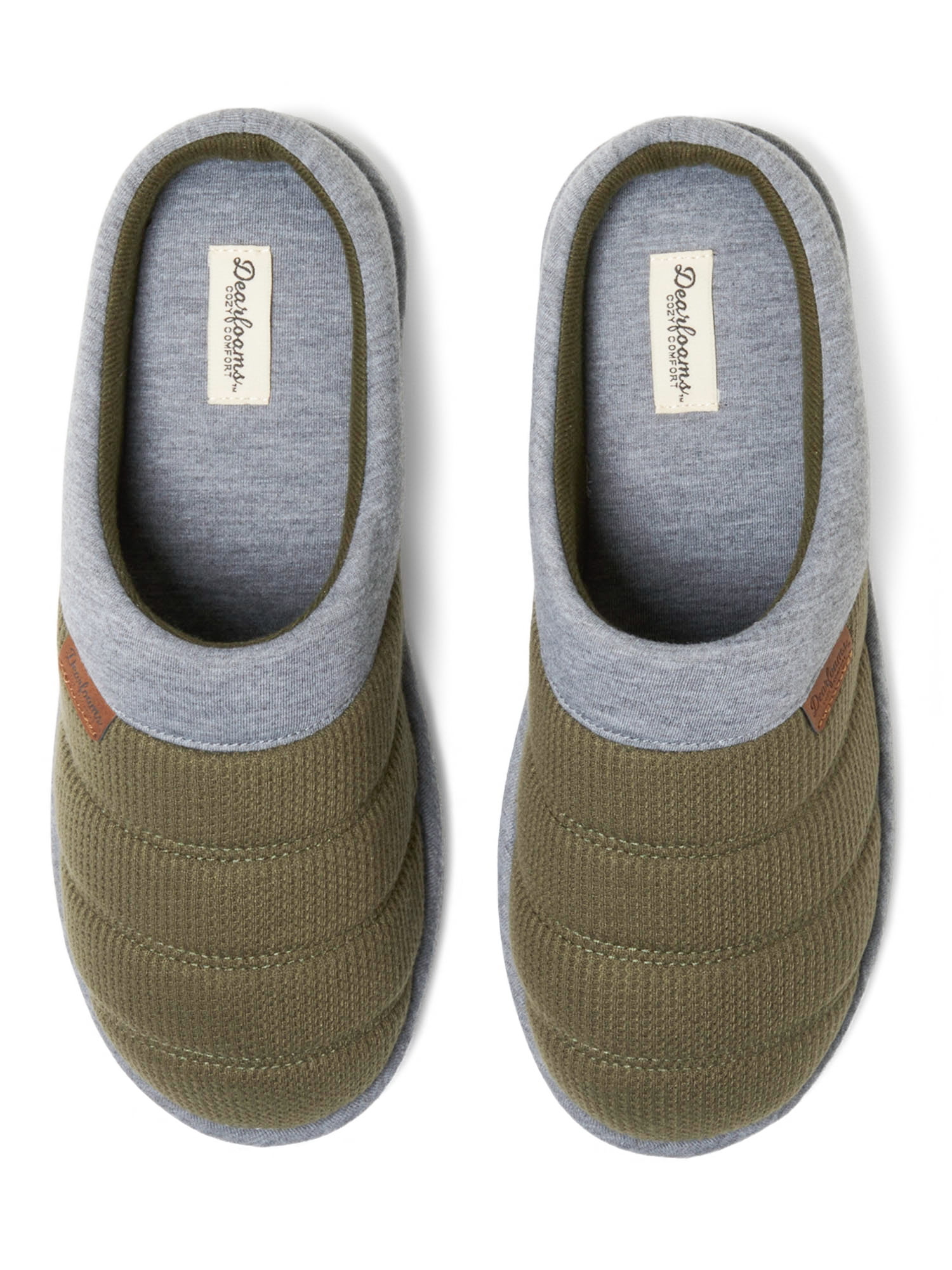 Dearfoams Cozy Comfort Men's Bound Knit Clog Slippers