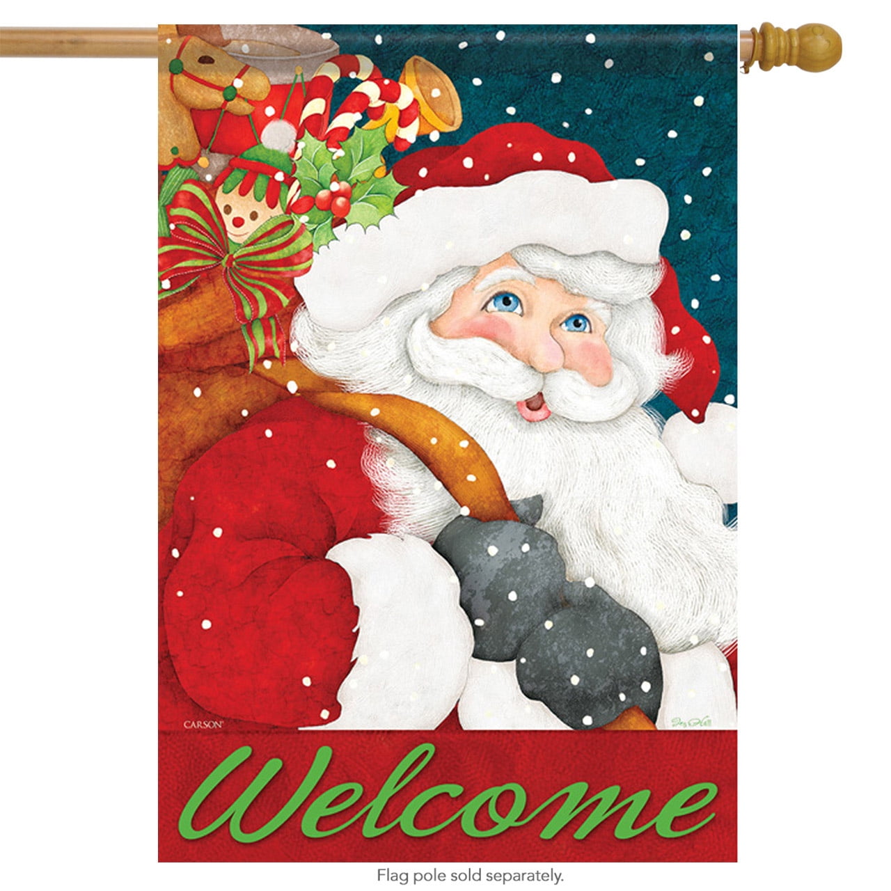 SANTAS BOOTS FILLED with Gifts CHRISTMAS Holiday 28/" x 40/" Large Banner Flag