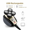 thumbnail image 1 of EYIIYE Rasoir Électrique Rotatif 4D 5 en 1 Rechargeable pour Tête Chauve Tondeuse à Barbe, 1 of 1