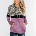 thumbnail image 2 of Sudadera con capucha de manga larga para mujer, diseño elegante con bolsillos, perfecta para el hogar, los viajes y la oficina. Púrpura, talla S. Sudadera con capucha con estampado de, 2 of 6