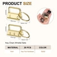 thumbnail image 2 of Uxcell 20 Pcs Key Fob Hardware, 1/1.3in 26/32mm Wristlet Clasp Sets with Key Rings for Keychain Making Supplies Lanyards Bag DIY Crafts, Gold, 2 of 6