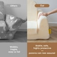 thumbnail image 4 of 2-in-1 Toddler Sofa Chair & Lounger, Reinforced Angled Armrests, Plush Sherpa Fabric, Flip-Open Folding Design with Side Pocket,  White, 4 of 9