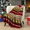 thumbnail image 2 of PAVILIA Christmas Throw Blanket | Red Christmas Holiday Fleece Blanket | Soft, Plush, Warm Winter Cabin Throw, 50x60 (Red Christmas), 2 of 9