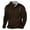 Brown, variant on Maean Men V Neck Long Sleeve Tops Buttons Pullover Shirts Casual Stylish Loose Tee Fashion Trendy Clothes