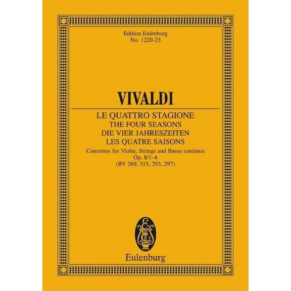 Violin Concerto Op. 8, No. 1 Spring: Study Score, (Paperback)