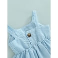 thumbnail image 6 of LMLYSoH Baby Shorts Set Striped Print Big Bow Embellished Sleeveless Sling Tops + High Waist Stretch Shorts, 6 of 8