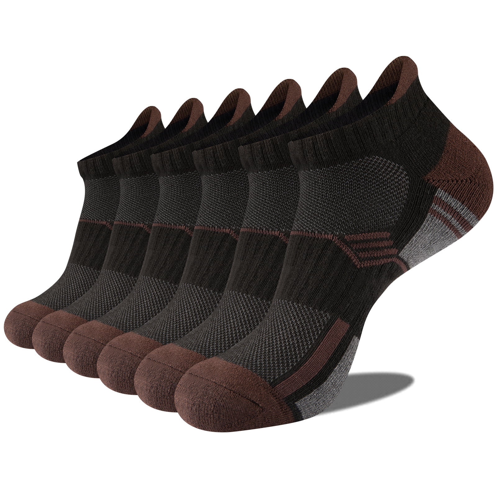 EALLCO Mens Ankle Socks Low Cut Cushioned Socks for Men Work Socks 6