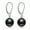 B-Black, variant on Pearl Dangle Earrings Sparkly Diamond Pearl hoop Earrings Pearl Drop Earrings Sterling Silver Pearl Earring Drop