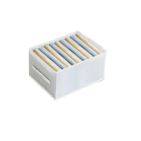 

Clothes Storage Organizer Drawer Closet Wardrobe Compartments Organizing Box Jeans Socks Underwear Bra Separation Holder 7 Grids Gray