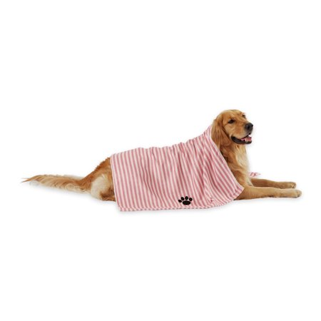 UPC: 0072456125521 | Rose Stripe Embroidered Paw Pet Towel