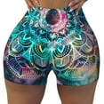 thumbnail image 2 of Lsque Watercolor Mandala Pattern High Waisted Biker Shorts for Women-Tummy Control Fitness Athletic Workout Running Yoga Gym Shorts,Moisture-Wicking-XX-Large, 2 of 9
