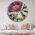 thumbnail image 2 of Designart 'Vintage Flowers IV' Large Cottage Wall Clock, 2 of 5