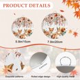 thumbnail image 6 of Welcome Sign for Front Door, Fall Pumpkins Round Metal Wall Art Wreaths, Thanksgiving Squirrel Fox Flower Leaf Outdoor Indoor Wall Hanging Sign for Porch Decor Housewarming Gifts 7.9 Inch, 6 of 8