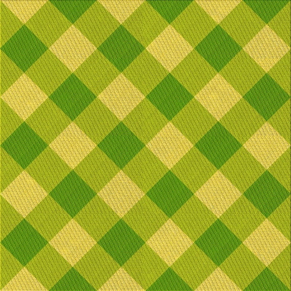 Ahgly Company Machine Washable Indoor Square Transitional Neon Yellow Green Area Rugs, 8' Square