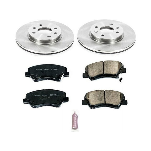 Front Brake Pad and Rotor Kit - Compatible with 2012 - 2017 Hyundai Accent 2013 2014 2015 2016