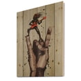 thumbnail image 2 of Designart 'The Guitarist On Rock and Roll Sign' Modern Print on Natural Pine Wood, 2 of 5