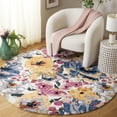thumbnail image 2 of SAFAVIEH Jardin Constance Floral Area Rug, Ivory/Pink, 6' x 6' Round, 2 of 7